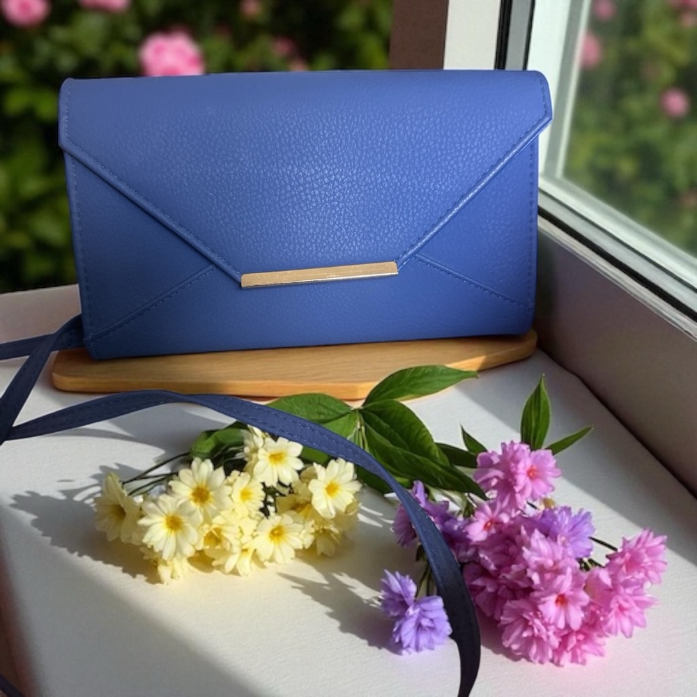 Royal Blue Clutch with Metallic Accent